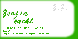 zsofia hackl business card
